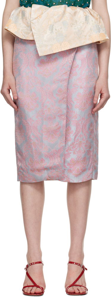 Sukňa Dries Van Noten Dries Van Noten Jacquard Peplum Midi Skirt Ružová | 251-010803-1541, 0