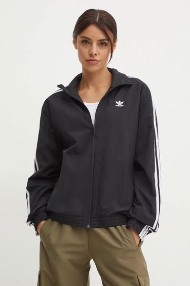 Vetrovka adidas Originals Woven Tracktop Oversized Windbreaker Čierna | JD5331, 0