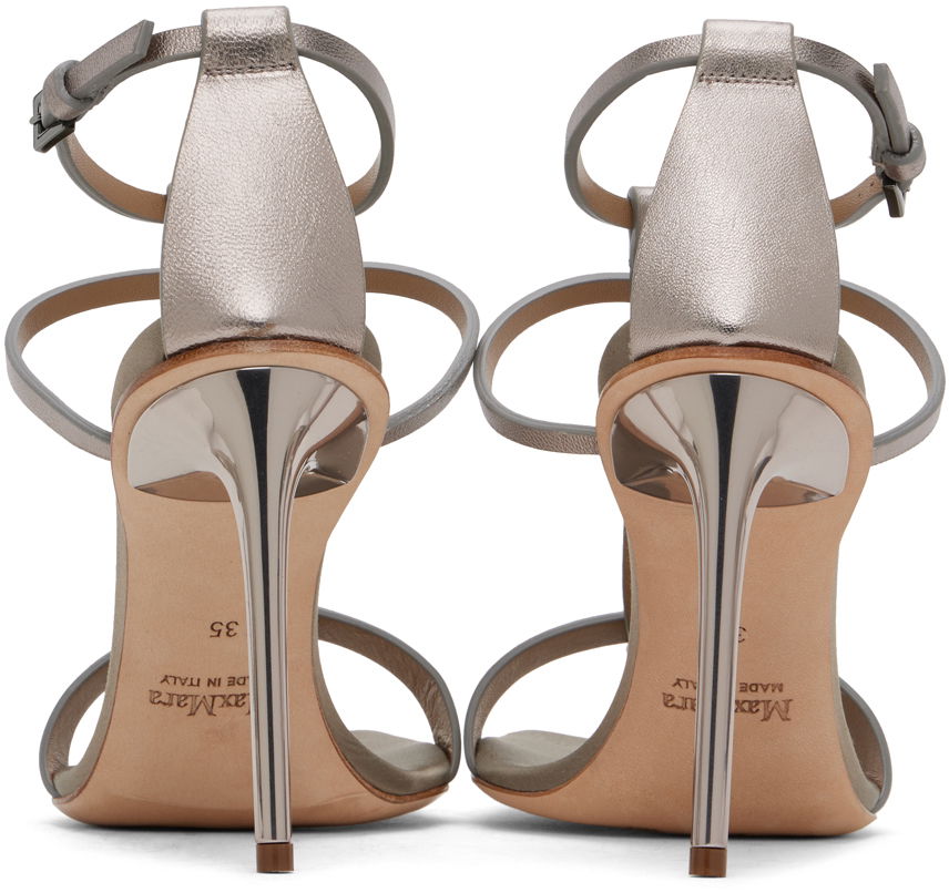 Max Mara Nappa Leather T-Strap Sandals