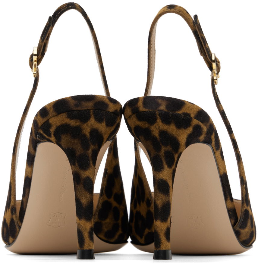 Tenisky a topánky Gianvito Rossi Leopard Print Suede Slingback Pumps Hnedá | G95433-85RIC-CMD, 1