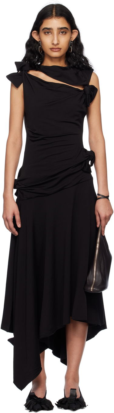 Šaty Acne Studios Acne Studios Tie-Up Midi Dress Čierna | A20792-, 0