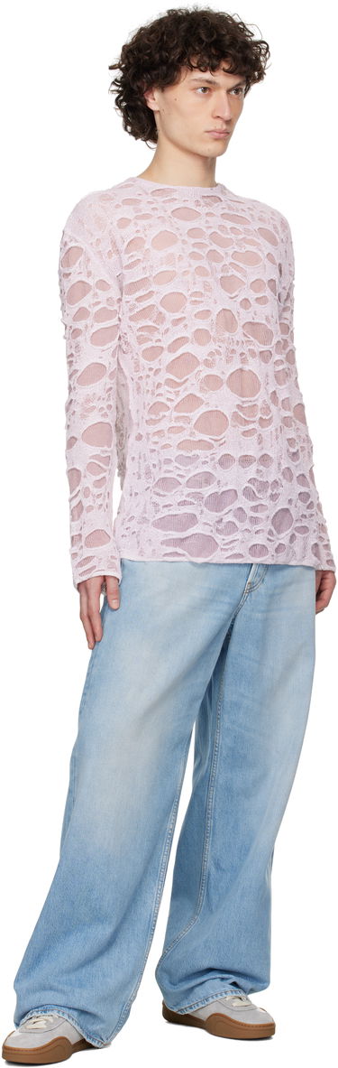 Sveter Acne Studios Acne Studios Layered Knit Sweater Ružová | B60362-, 3