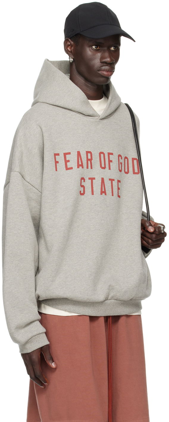 Mikina Fear of God Designer Logo Hoodie Šedá | 192BT246251F, 1