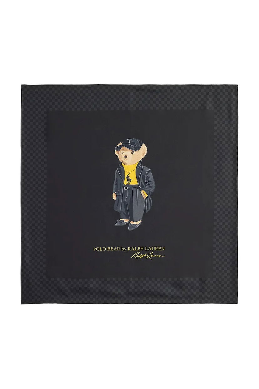 Šál Polo by Ralph Lauren Polo Bear Silk Scarf Čierna | 455P04667