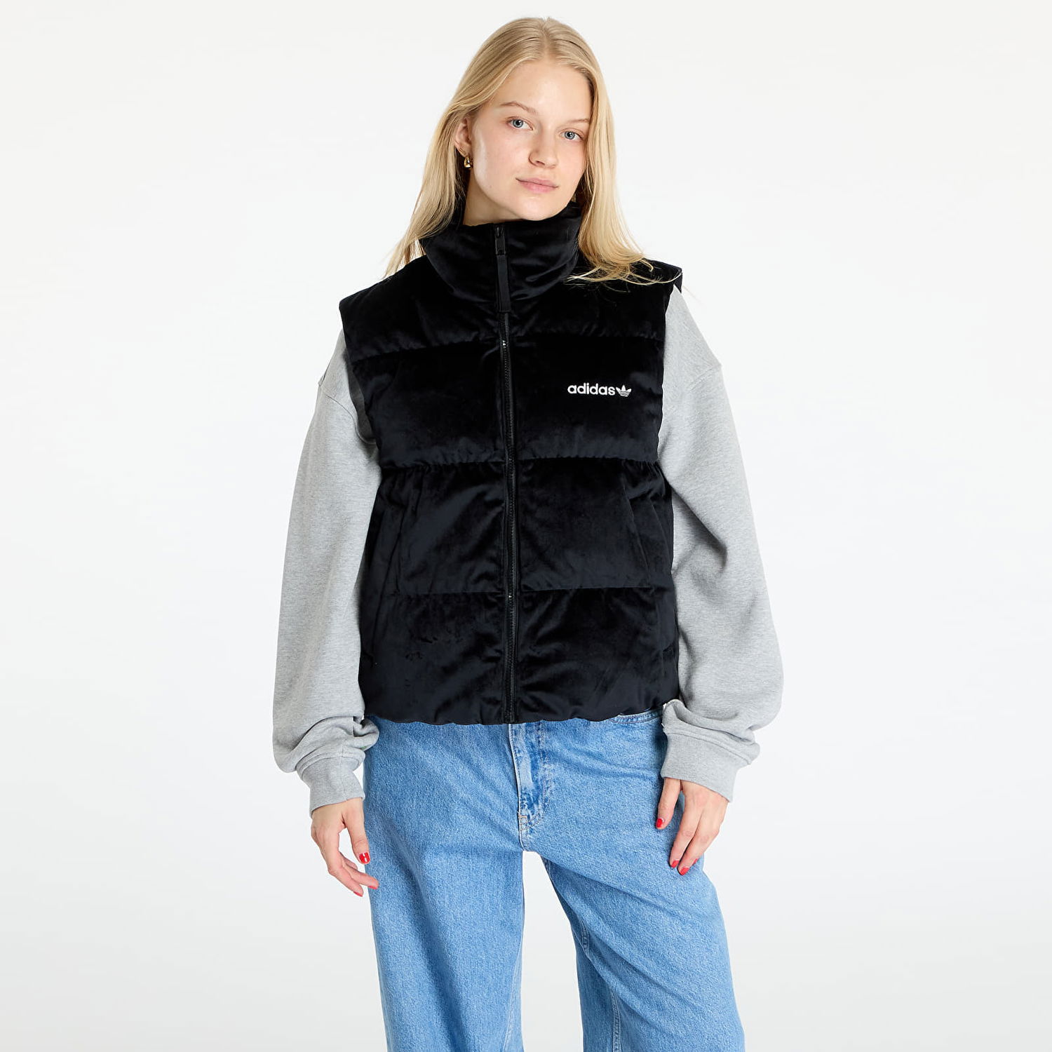 Vesta adidas Originals Velvet Vest Black L Čierna | JE7217, 0