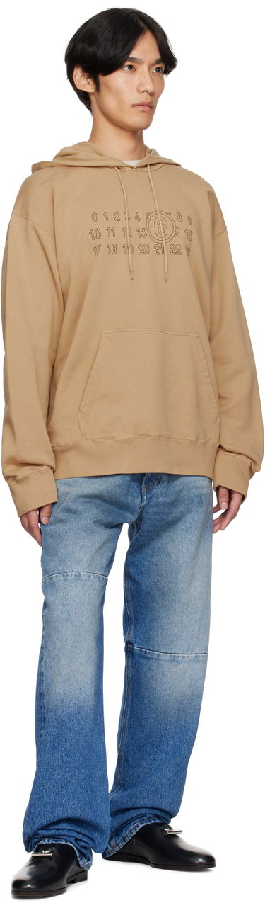 Mikina Maison Margiela MM6 Maison Margiela Cotton Numeric Hoodie Béžová | SH0GU0035 M25025, 3