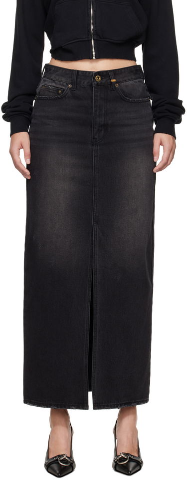 Sukňa We11done We11done Washed Denim Maxi Skirt Čierna | WD-DS2-24-373-W-BK, 0