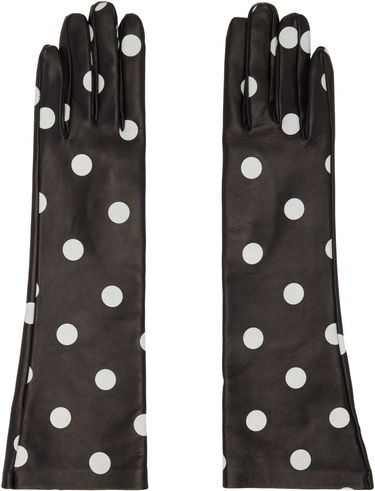Rukavice Moschino Moschino Polka Dot Leather Gloves Čierna | 350404742555, 0