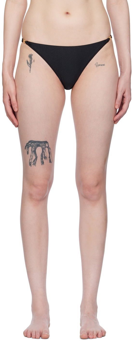 Plavky GANNI Black Emblem Bikini Bottom Čierna | A5872, 0