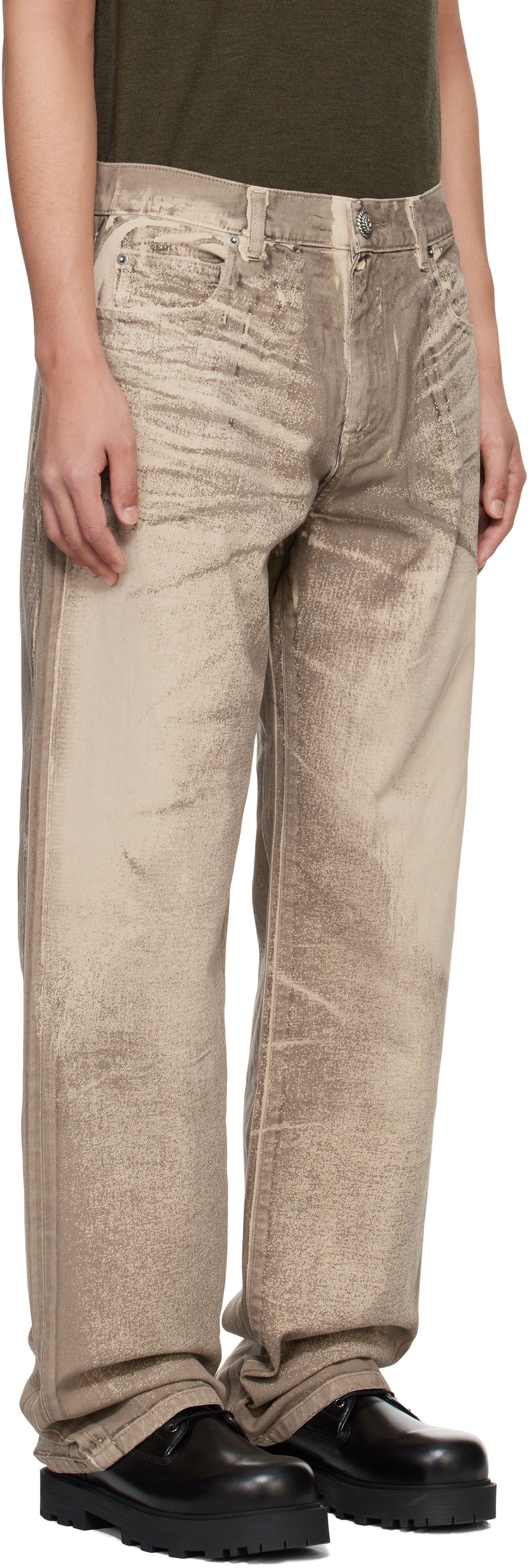Džínsy Balmain Balmain Loose-Fit Jeans Béžová | EH1ML155DF57, 1