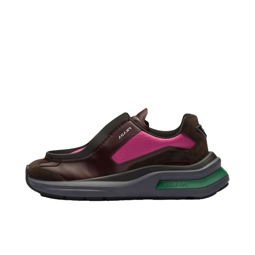 Tenisky a topánky Prada Brushed Leather Bike Fabric Suede Garnet "Peony Pink" Ružová | 2EG424_3LNN_F0KFF