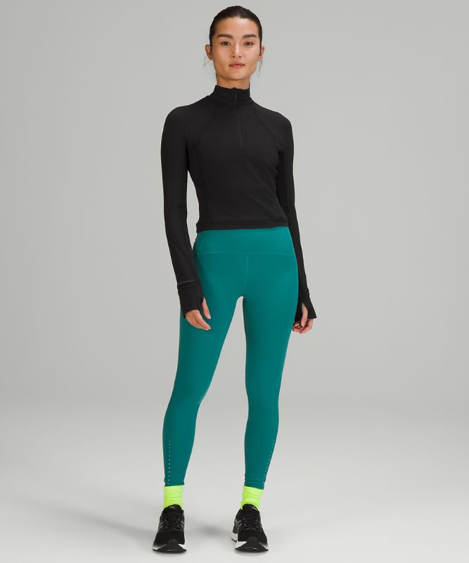 Mikina lululemon It's Rulu Cropped Half-Zip Running Top Čierna | prod10641685, 1