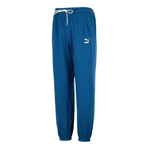 Tepláky Puma Team Badge Logo Sweatpants Modrá | 677378-45
