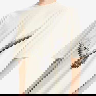 Tričko Rick Owens Rick Owens Jumbo Graphic T-Shirt, Size Large Biela | RR01E5238-JNCP3-2109, 5