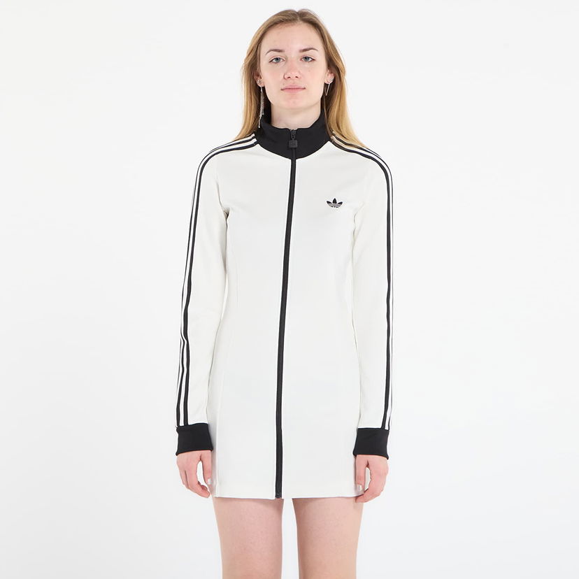Šaty adidas Originals 3-Stripes Full-Zip Track Dress Biela | KD3771