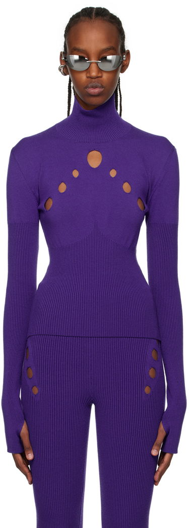 Sveter Jean Paul Gaultier Jean Paul Gaultier Cutout Turtleneck Top Fialová | 22/09-F-PL022-M035, 0