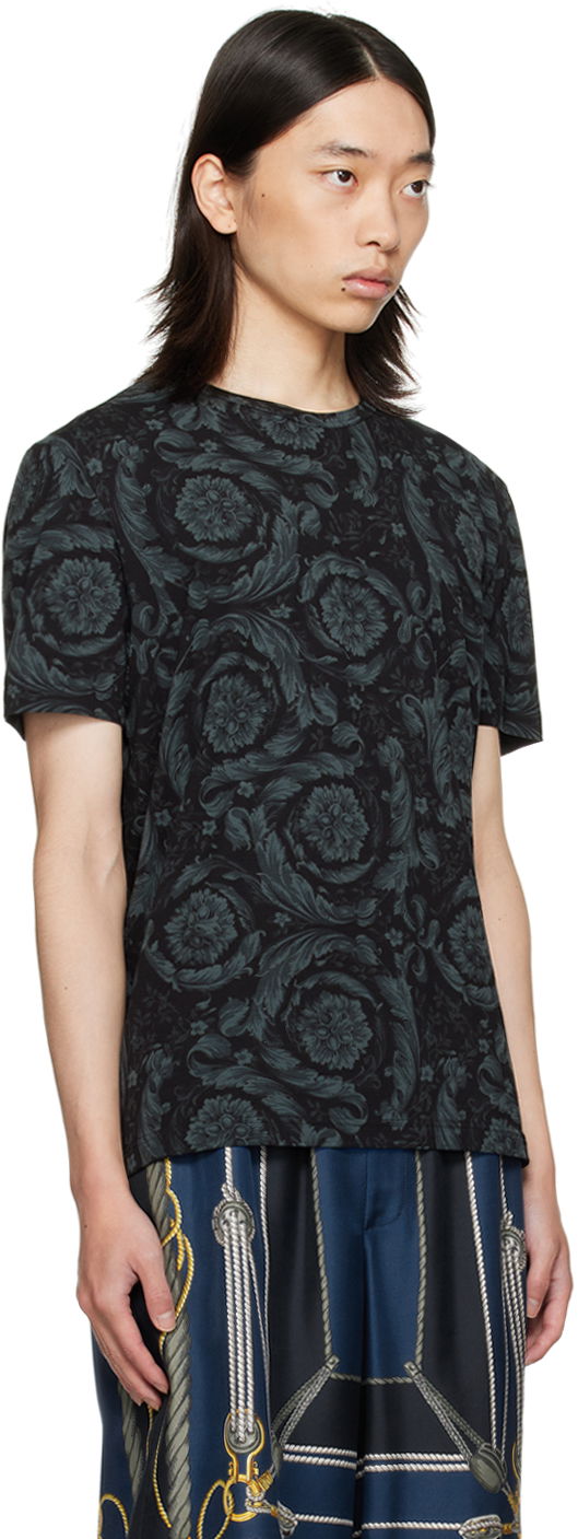 Tričko Versace Barocco Print T-Shirt Čierna | 1000959_1A11188, 1