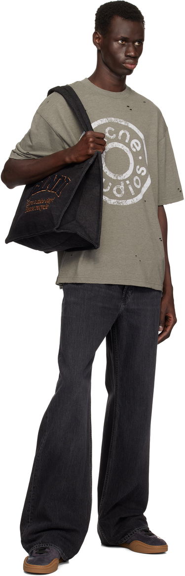 Tote bag GANNI GANNI Large Denim Tote Čierna | A6583, 3