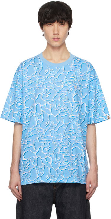 Tričko BAPE ABC Sea Surface Camo Relaxed Fit T-Shirt Modrá | 001CSK701002F, 0
