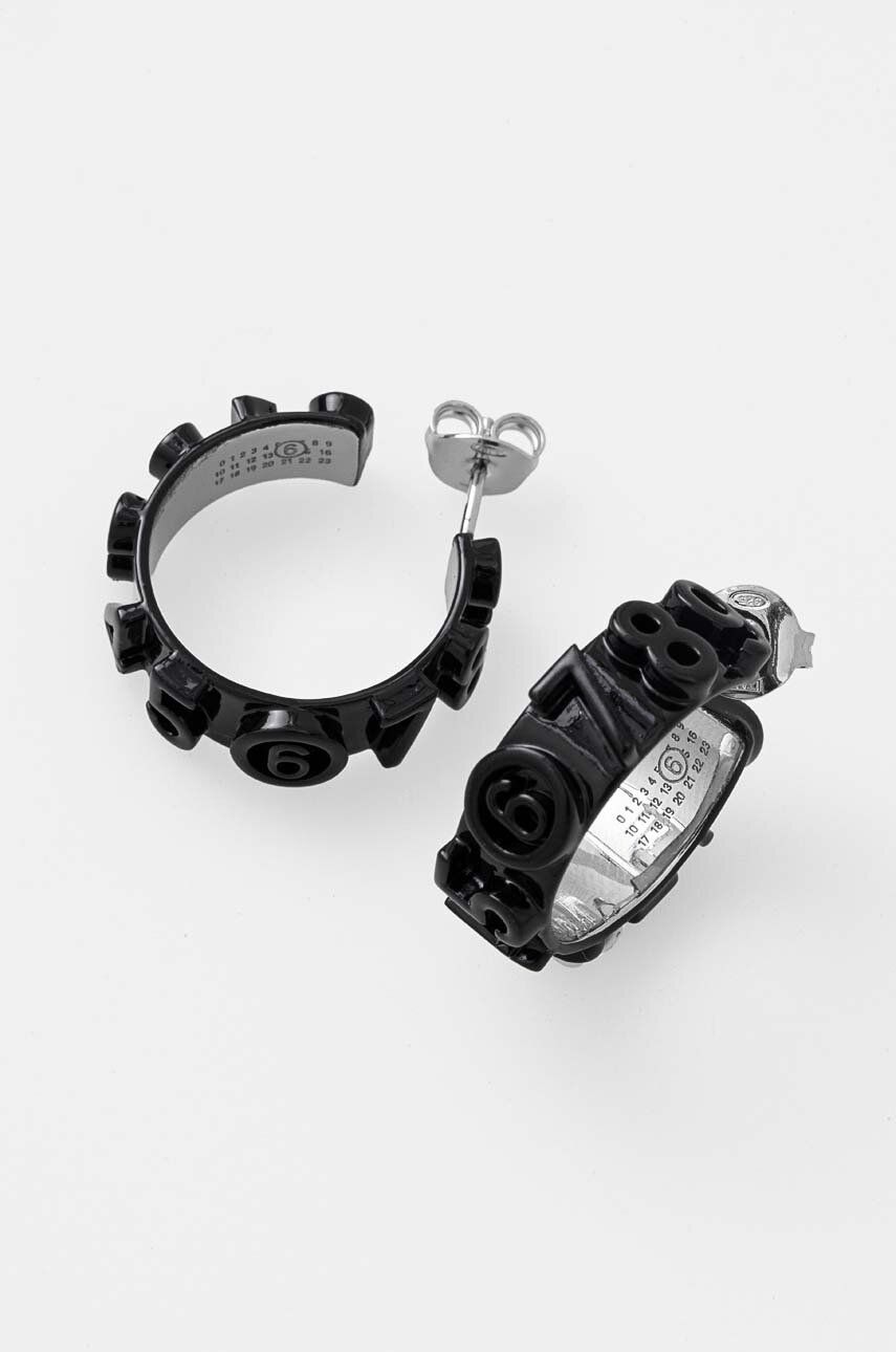 Náušnice Maison Margiela MM6 Number Hoop Earrings Čierna | SM7VG0070.P6686, 0