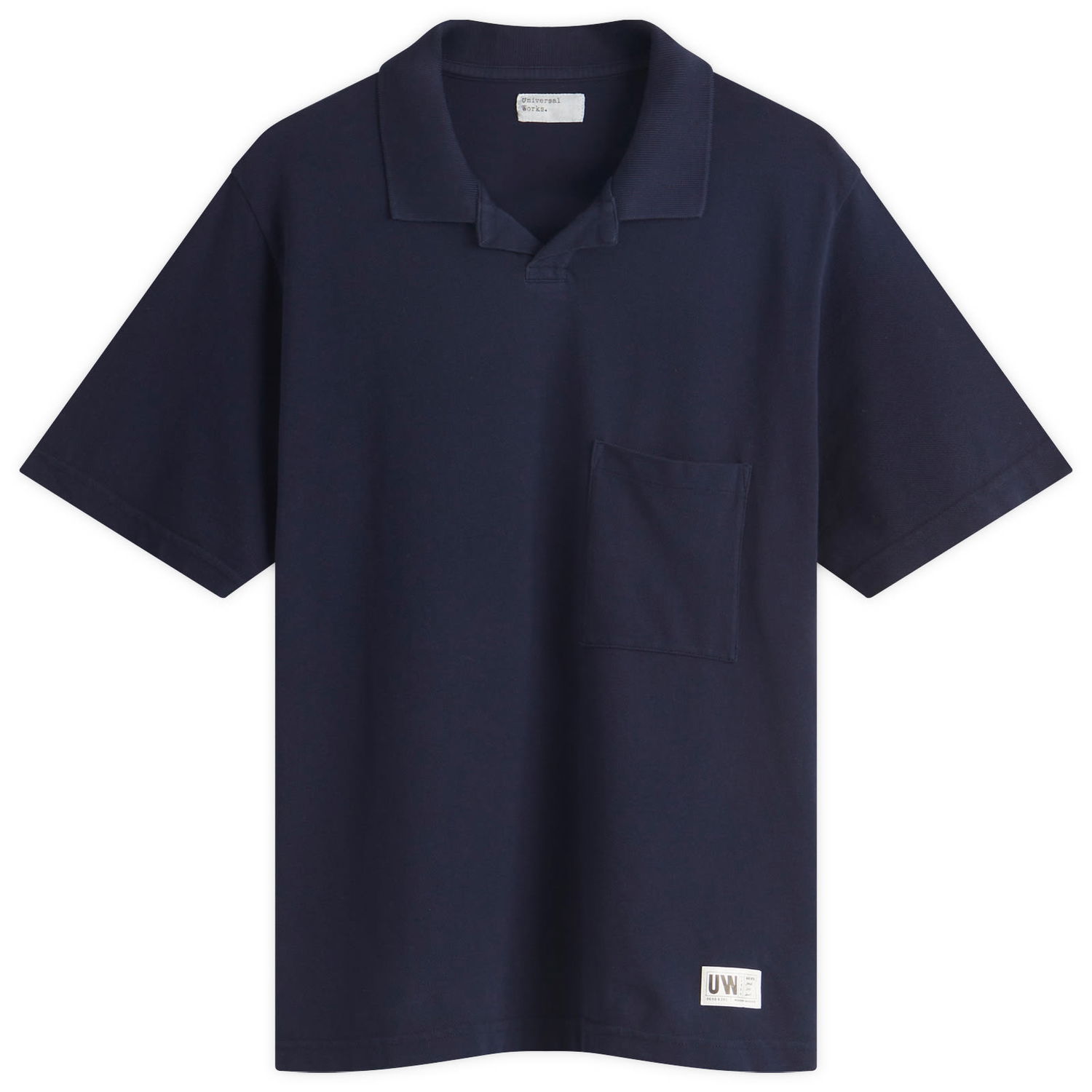 Polo tričko Universal Works Men's Pique Vacation Polo Shirt, Size Medium Navy | 32633-BRN, 0