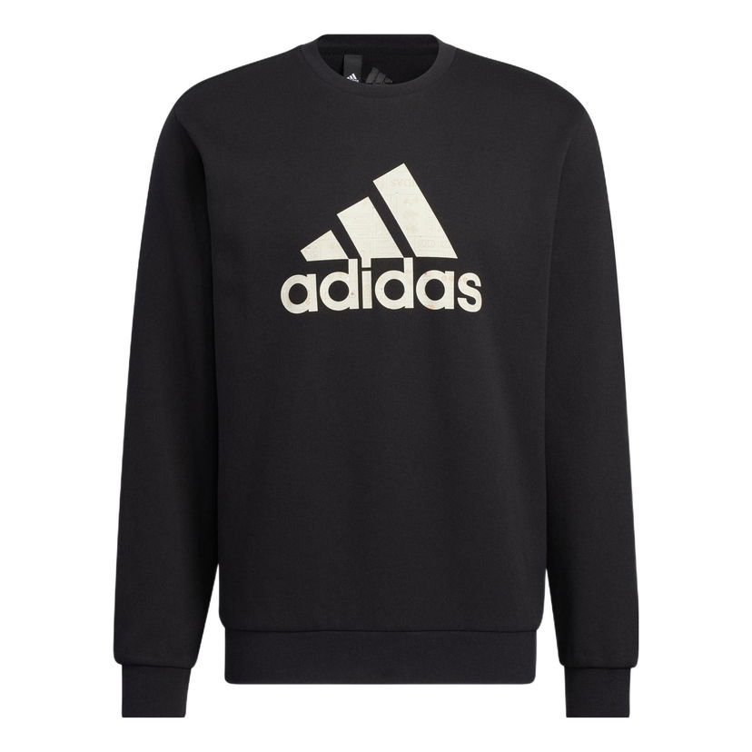 Sveter adidas Originals Men's Sweatshirt with Big Logo Čierna | HN8995