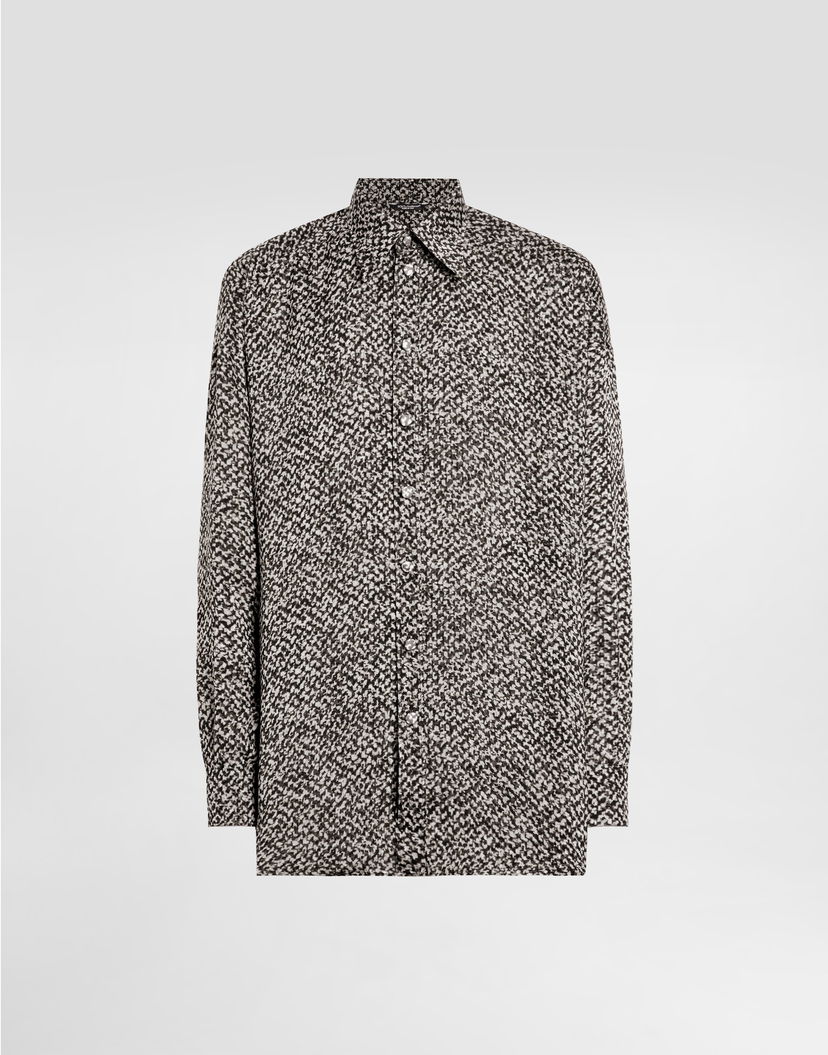 Košeľa Dolce & Gabbana Dolce & Gabbana Bouclé Print Chiffon Shirt Rôznofarebný | G5NT3TIS1ZMHH5QR