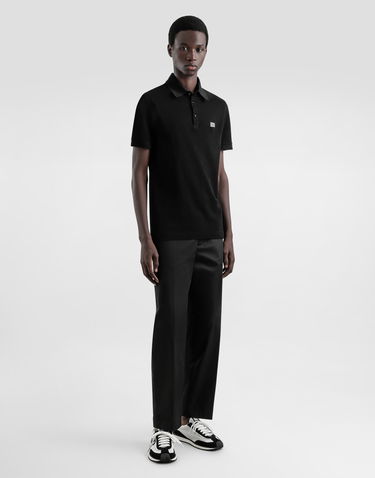 Polo tričko Dolce & Gabbana Dolce & Gabbana Cotton Polo Shirt with Logo Tag Čierna | G8SN1TFU7ENN0000, 1