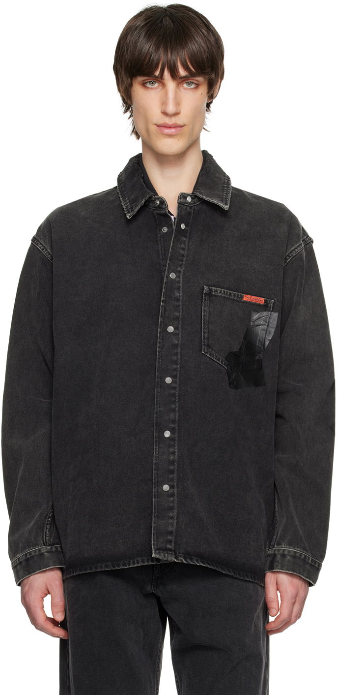 Bunda Martine Rose Overshirt Denim Jacket Čierna | MRSS24-224, 0