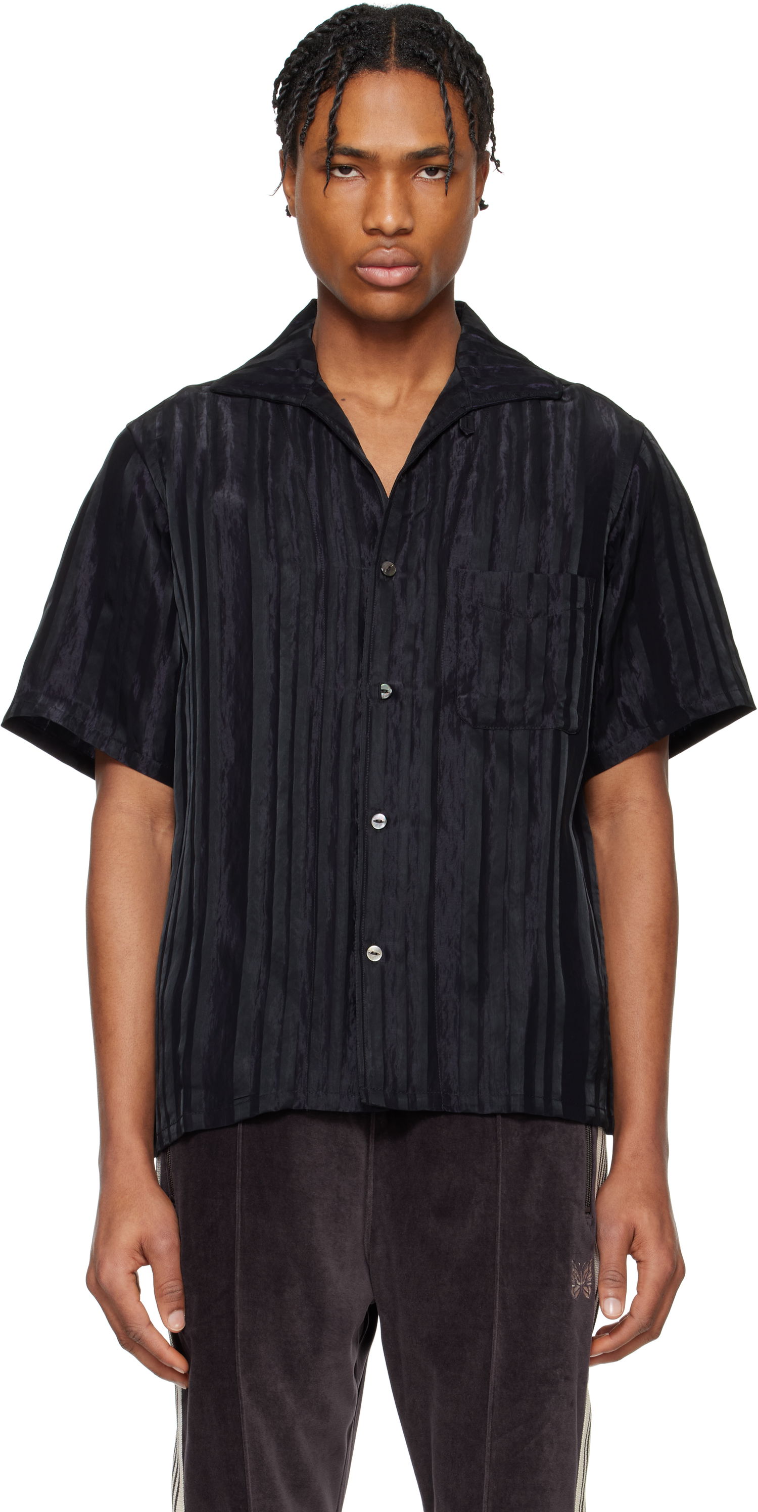 Košeľa Needles NEEDLES Italian Collar Shirt Čierna | QV126, 0