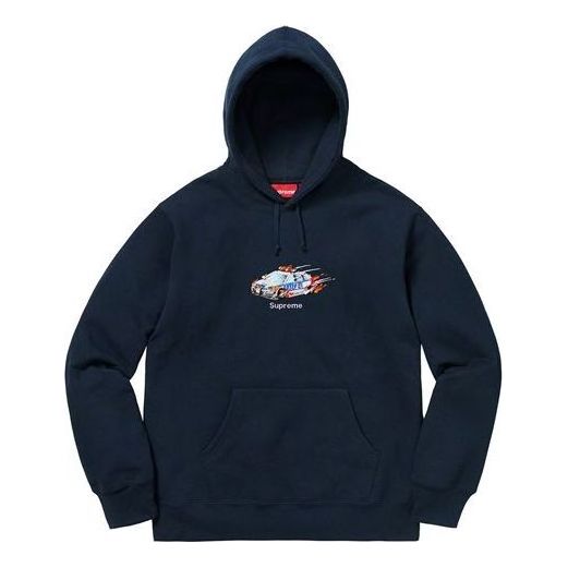 Mikina Supreme Supreme Cop Car Graphic Print Hoodie Navy | SUP-FW19-518
