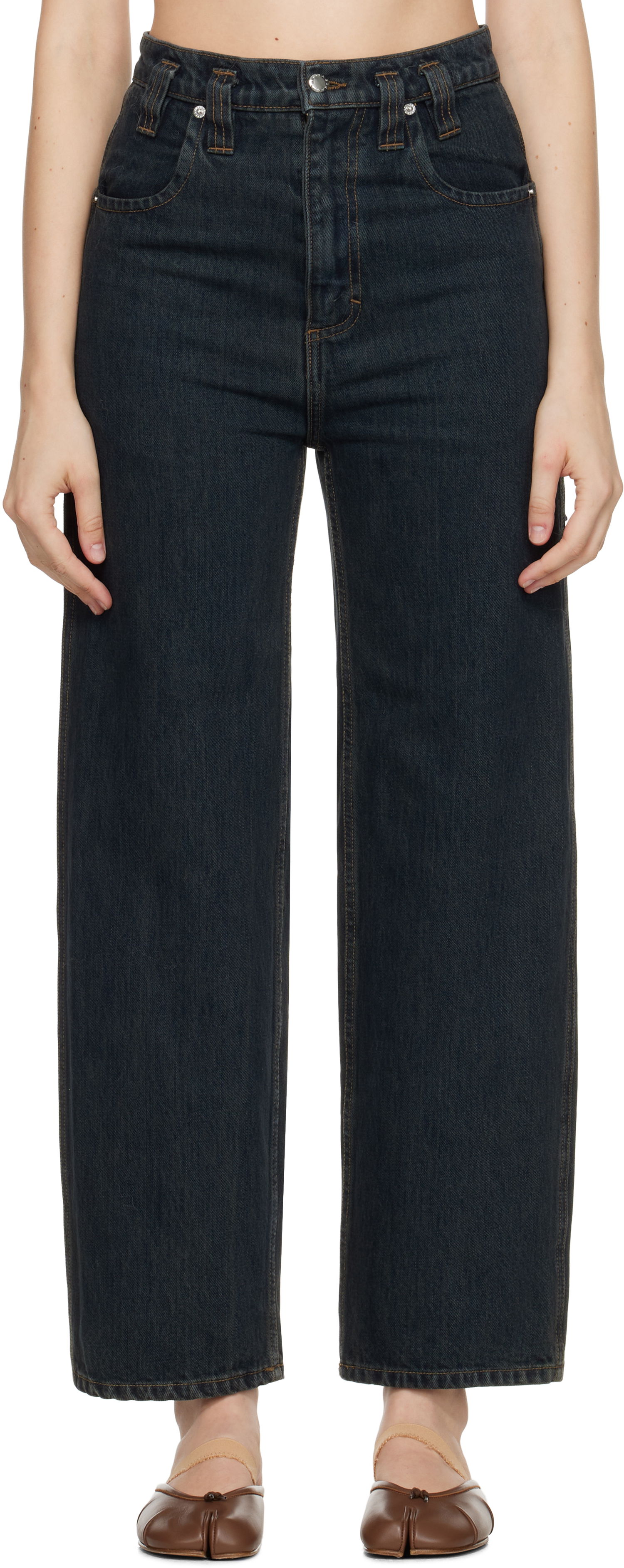 Džínsy Eckhaus Latta Eckhaus Latta Baggy Jeans Modrá | 555-EL-PF25-C -, 0