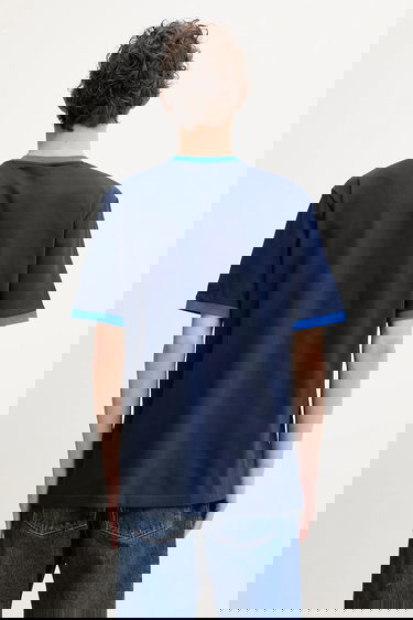 Tričko adidas Performance Contrast T-Shirt Modrá | JC8383, 2