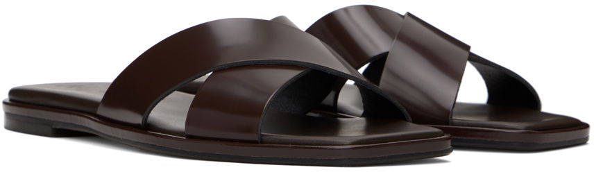 Aeyde Sonia Leather Cross-Strap Sandals
