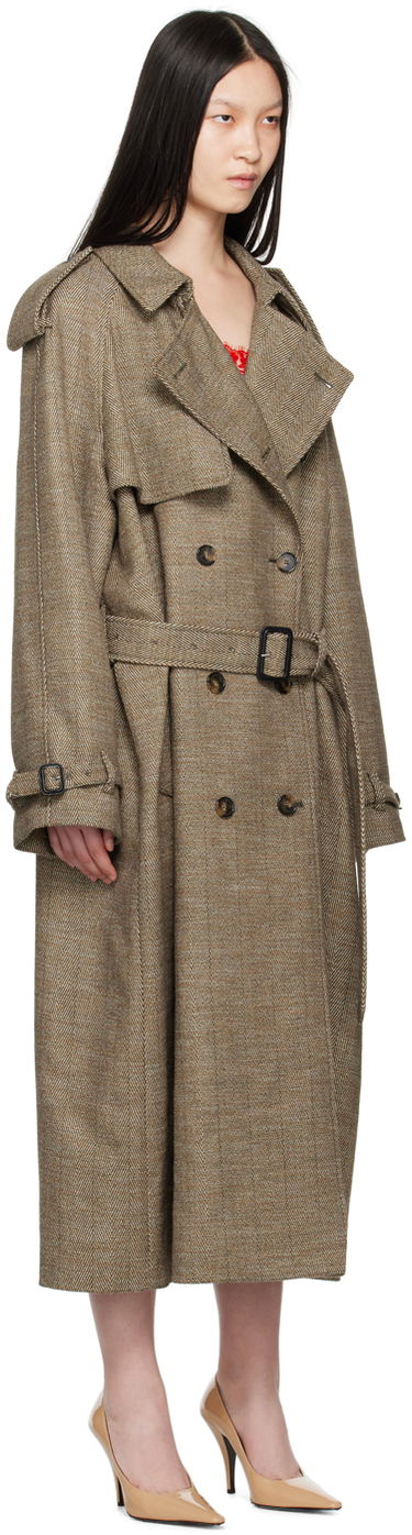 Trenčkot Stella McCartney Stella McCartney Belted Trench Coat Hnedá | 6700383EJ701, 3