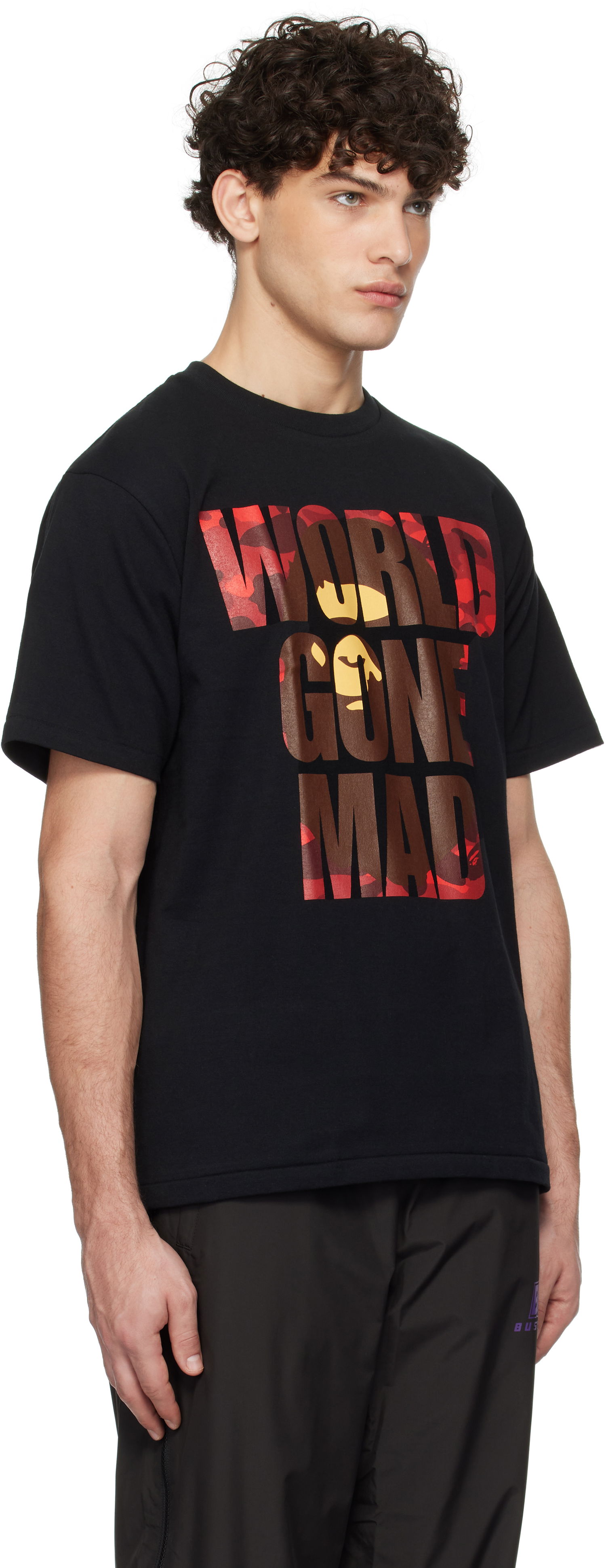 Tričko BAPE Camo WGM Ape Head Overlap T-Shirt Čierna | 001TEK801024M, 1