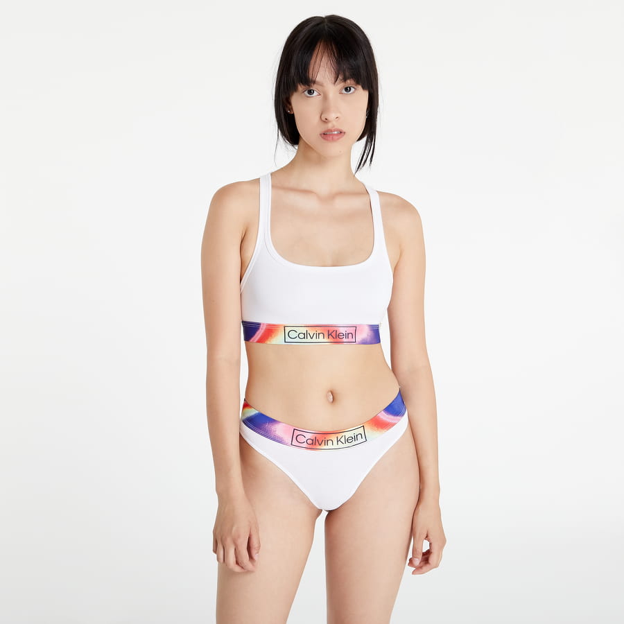 Podprsenka CALVIN KLEIN Organic Cotton Bralette Pride Biela | QF6825E 100, 1