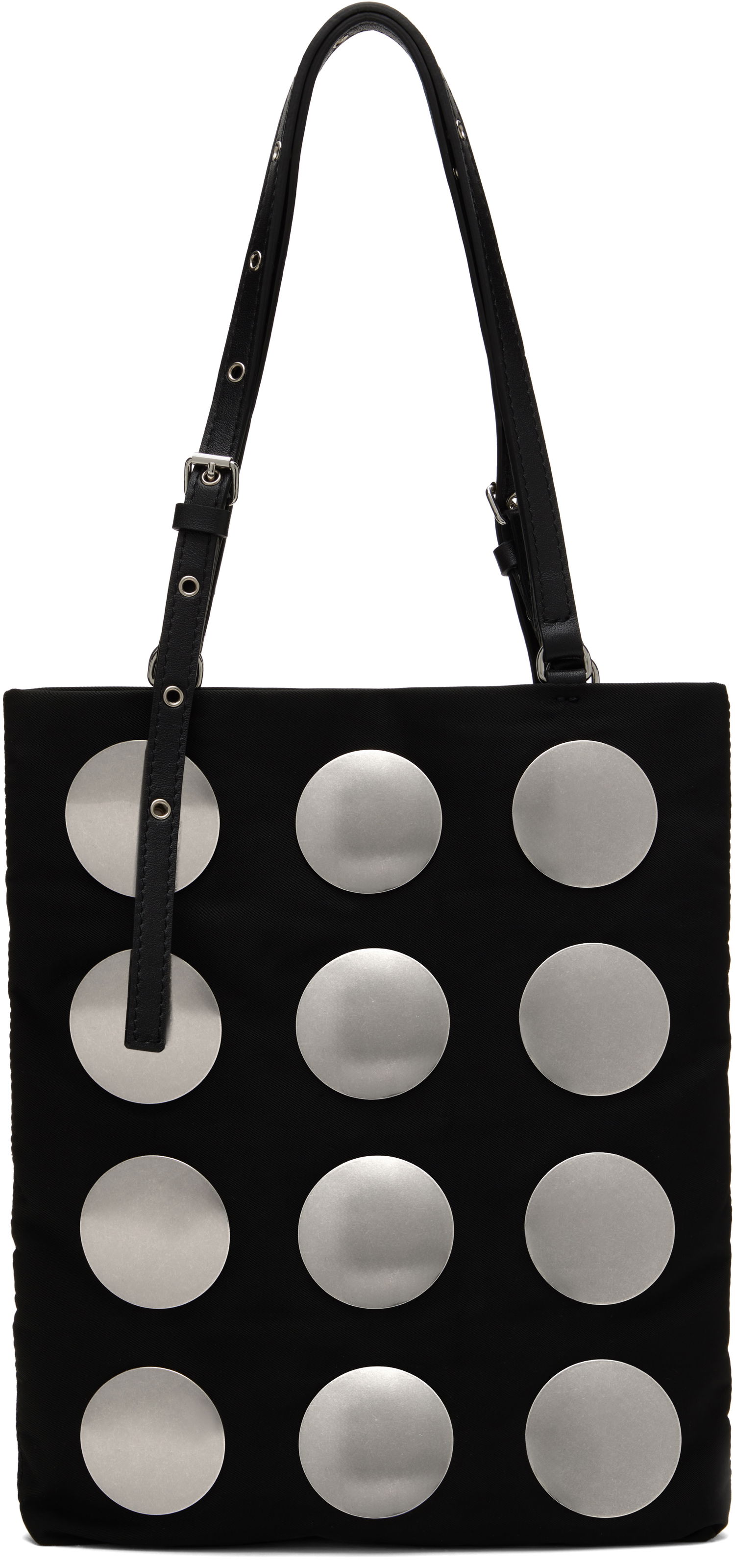 Tote bag We11done We11done Round Studded Mini Tote Čierna | WD-AB0-25-476-U-BK, 0