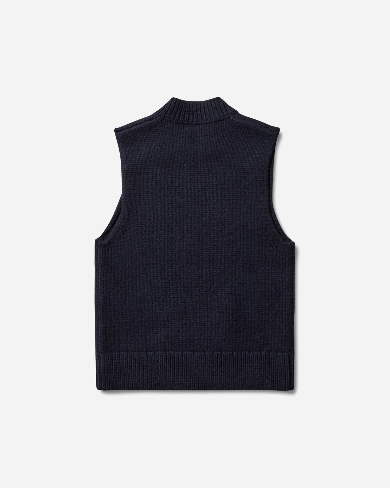Sveter Dries Van Noten Sleeveless Sweater Mock Neck Navy | 252-021245-2710 509, 0