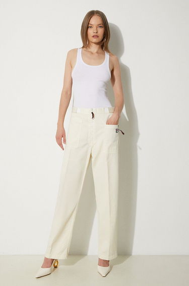 Cargo nohavice FILA Fila x Aries High Waist Pant Biela | 42PS24PA010122690269, 4