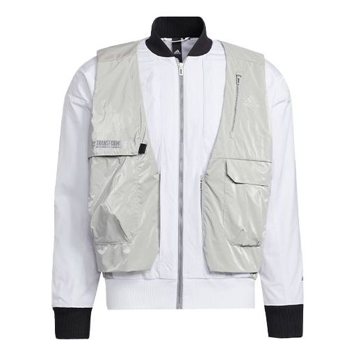 Bomber bunda adidas Originals adidas x Transformers Detachable Vest Jacket Šedá | HM7467