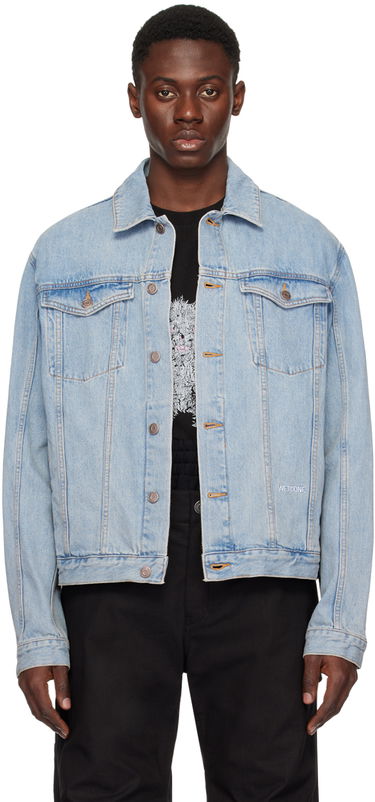Bunda We11done We11done Embroidered Denim Jacket Modrá | WD-DJ1-24-367-U-IC, 0