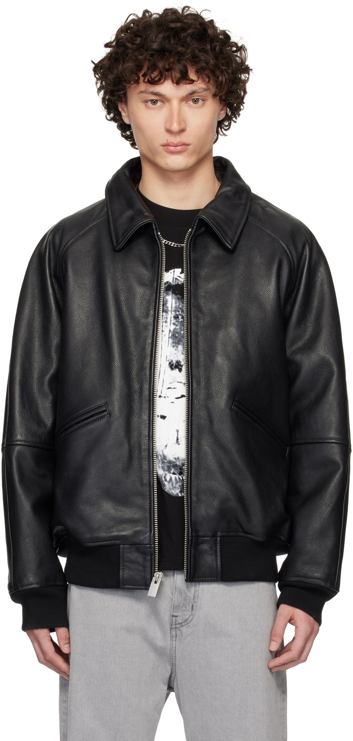 Bomber bunda 1017 ALYX 9SM ALYX 9SM Varsity Leather Jacket Čierna | AAMOU0545LE01, 0
