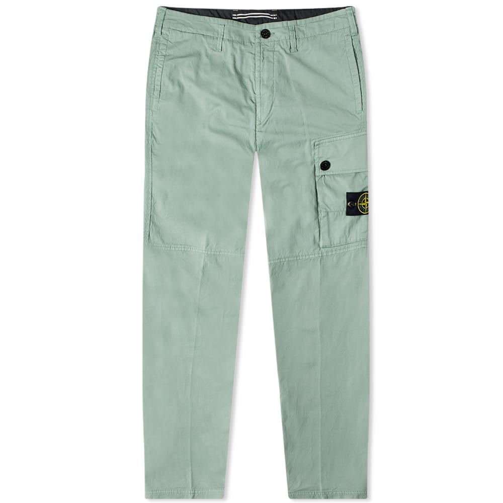 Cargo nohavice Stone Island Single Pocket Gabardine Cargo Pant Zelené | 771531410-V0055, 0