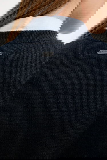 Sveter Barbour Barbour Crew Neck Sweater Navy | LKN1666, 4