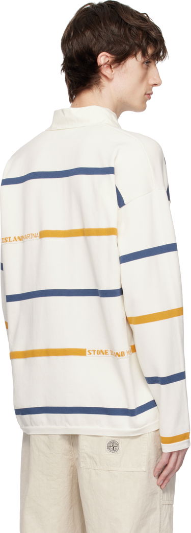 Polo tričko Stone Island Stone Island Striped Organic Cotton Polo Biela | K1S15 5100035 S00XB, 2