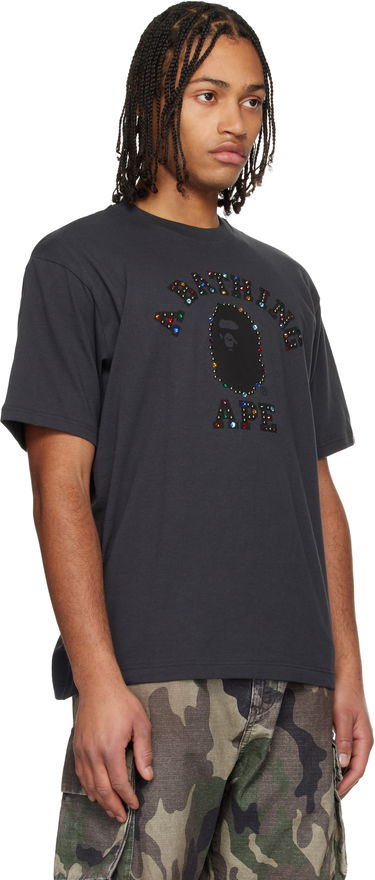 Tričko BAPE Stone College Relaxed Fit T-shirt Béžová | 001CSL801014M, 4