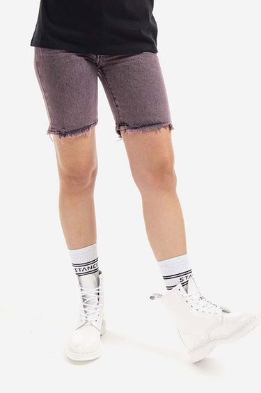 Šortky Aries Acid Wash Denim Short High Waist Ružová | AR30204, 0