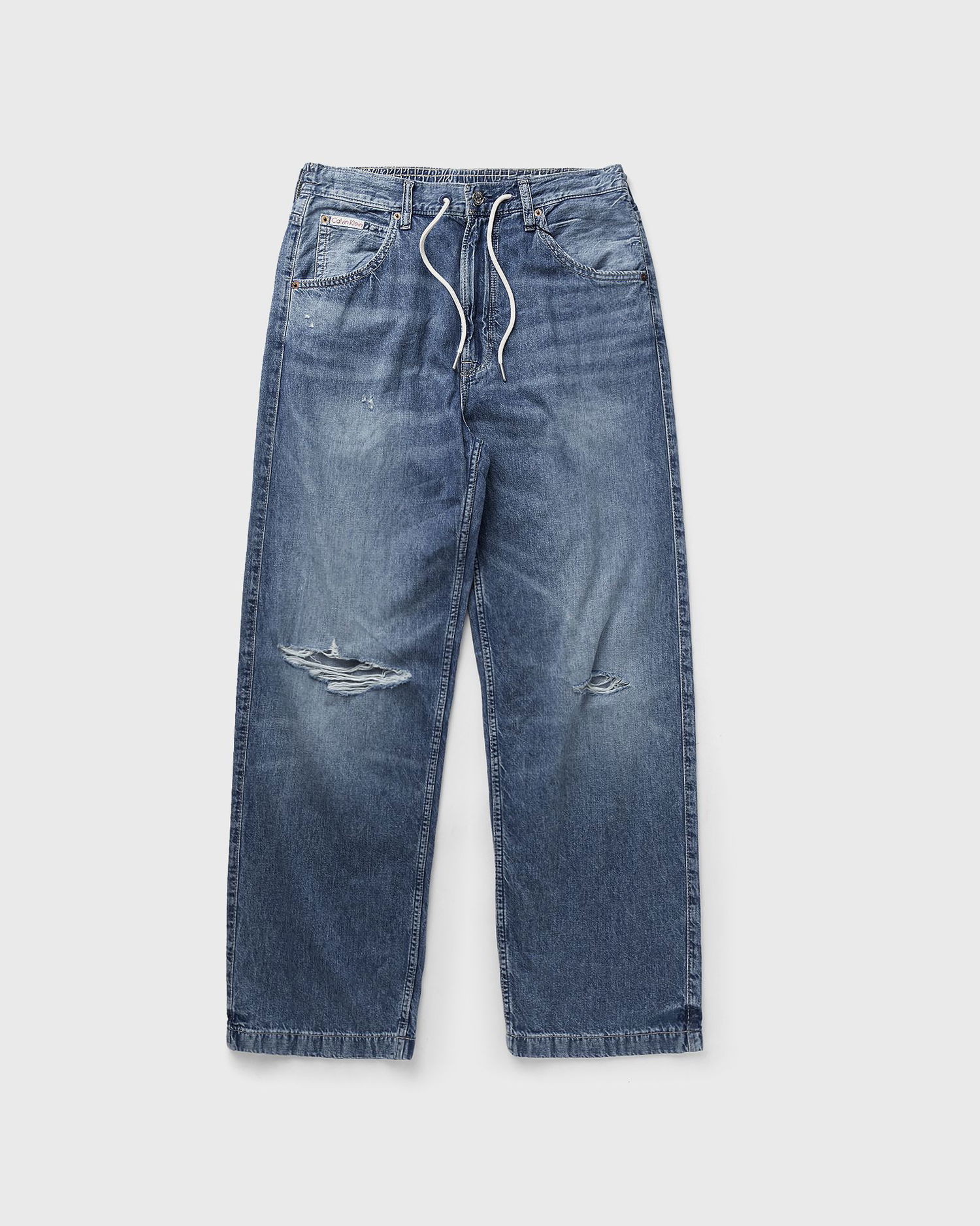 Džínsy CALVIN KLEIN Distressed Relaxed Fit Denim Jeans Modrá | LV04RC705GX6S, 0