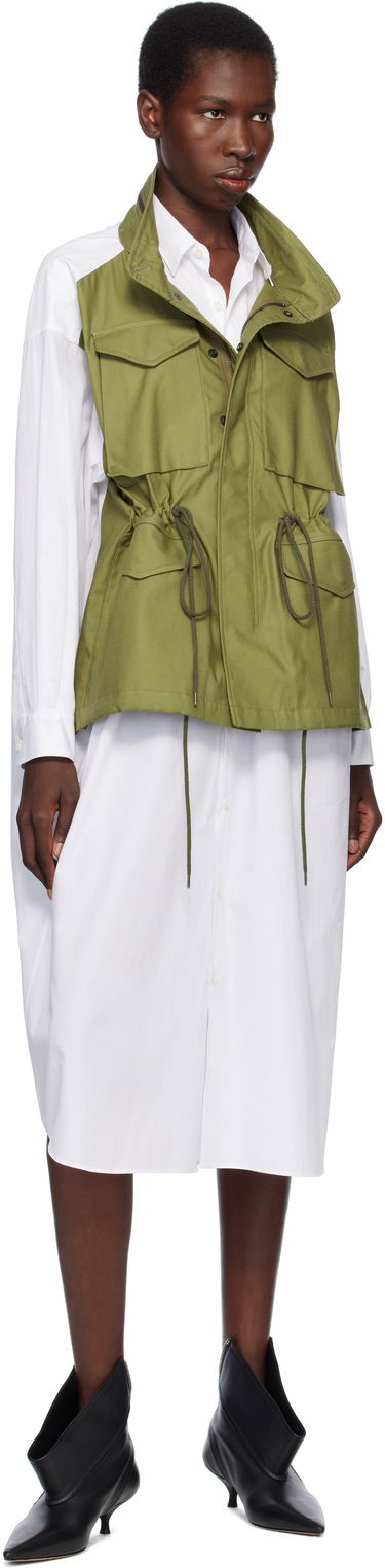 Vesta Junya Watanabe Junya Watanabe Shirt Midi Dress Zelené | JO-O028-051, 3